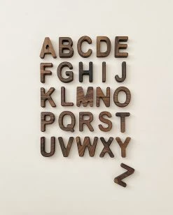 Odin Parker Uppercase Walnut Alphabet Set