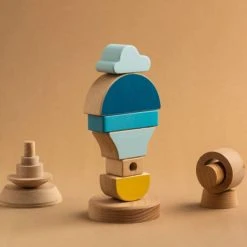 Animi Handmade Wooden Hot Air Balloon Stacker 11 Animi Handmade Wooden Hot Air Balloon Stacker