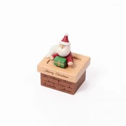 Wooderful Life Mini Santa Music Box *New*