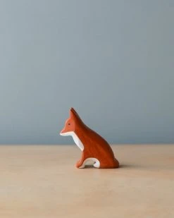Forest Melody *New* Handmade Wooden Sitting Fox