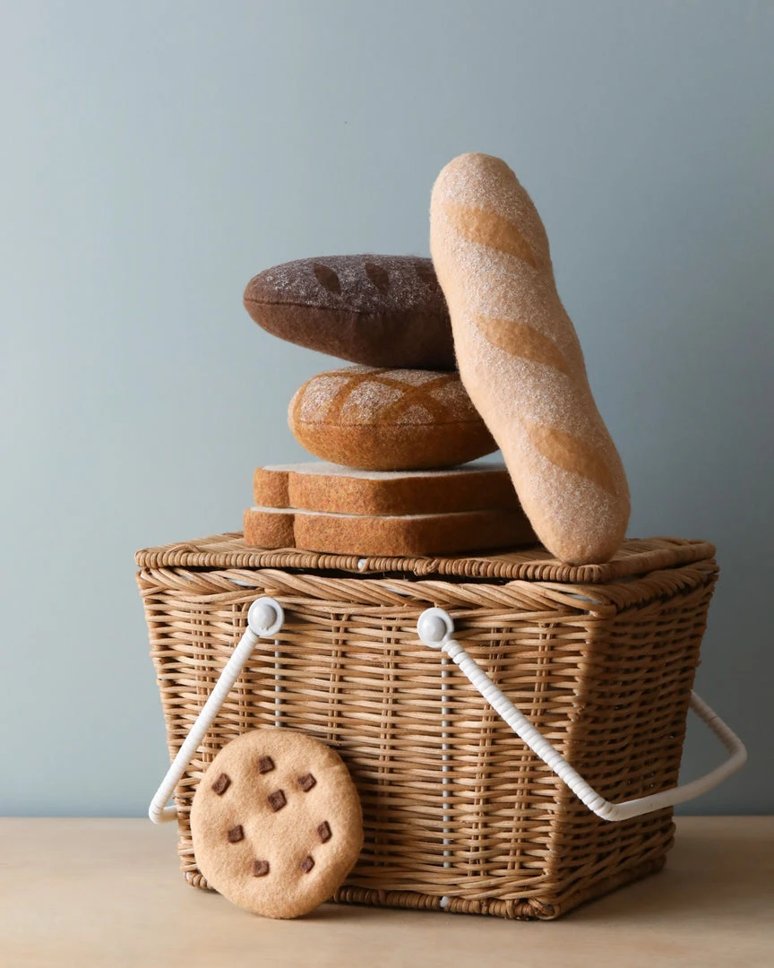 Odin Parker Picnic Bread Basket *New* 4 Odin Parker Picnic Bread Basket *New*