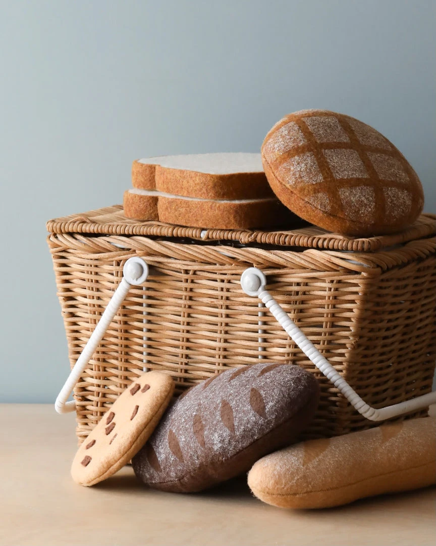 Odin Parker Picnic Bread Basket *New* 5 Odin Parker Picnic Bread Basket *New*