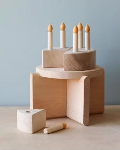 Odin Parker Exclusive Handmade Wooden Birthday Cake With Pedestal *New*