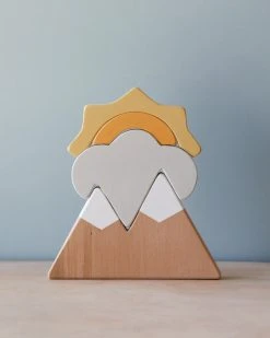 L And Wood Handmade Wooden Mountain Puzzle And Stacker *New*