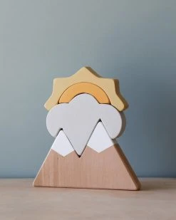 L And Wood Handmade Wooden Mountain Puzzle And Stacker *New*