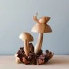 Odin Parker *New* Handmade Wooden Mushrooms With Snail