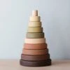 Sabo Concept Wooden Pyramid Stacker - Olive
