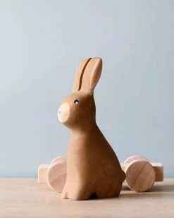Odin Parker Exclusive *New* Handmade Wooden Bunny Push Toy With Built-In Magnets