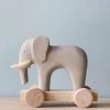 Odin Parker Exclusive *New* Handmade Wooden Elephant Push Toy With Built-In Magnets