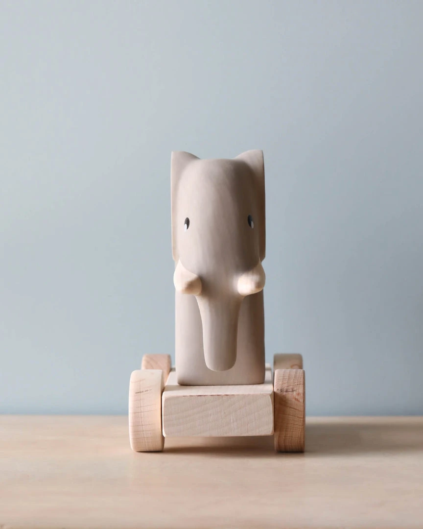 Odin Parker Exclusive *New* Handmade Wooden Elephant Push Toy With Built-In Magnets 4 Odin Parker Exclusive *New* Handmade Wooden Elephant Push Toy With Built-In Magnets