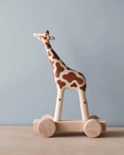Odin Parker Exclusive *New* Handmade Wooden Giraffe Push Toy With Built-In Magnets
