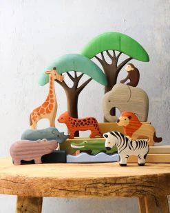 Mikheev Manufactory Handmade Wooden Safari Animals