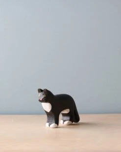 Forest Melody Handmade Wooden Black Cat *New*