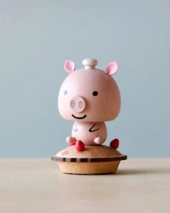 Odin Parker Wooden Pig Bobblehead