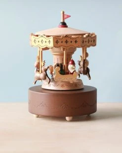 Wooderful Life *New* Christmas Carousel Music Box