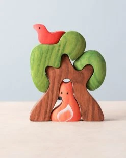 Odin Parker Handmade Wooden Tree With Fox