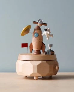 Wooderful Life Pre-order: Wooden Spaceship Music Box (ships End Of July)