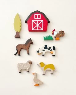 L And Wood Handmade Wooden Farm Animals