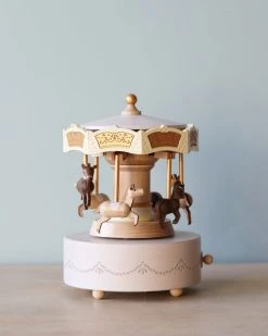 Wooderful Life *New* Pre-order: Wooden Carousel Music Box (ships End Of July)