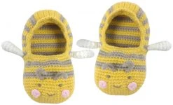 Albetta *New* Organic Baby Booties And Rattle - Bee