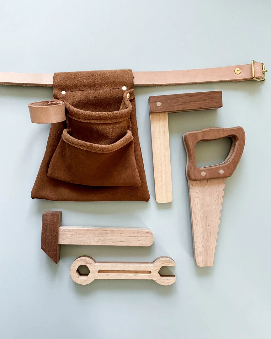 Odin Parker Wooden Tools & Suede Tool Belt *New* 7 Odin Parker Wooden Tools & Suede Tool Belt *New*