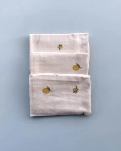 Konges Sløjd *New* Organic Lemon Muslin Cloth (3-Pack)