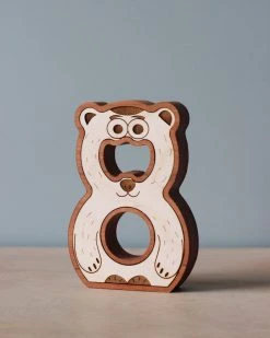 Circle Solid *New* Wooden Animal Numbers (0-9) - Made In USA