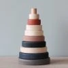 Sabo Concept *New* Wooden Pyramid Stacker - Terracotta