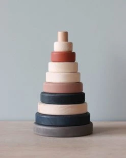 Sabo Concept *New* Wooden Pyramid Stacker - Terracotta