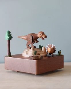 Wooderful Life Wooden Dinosaur Music Box *New*