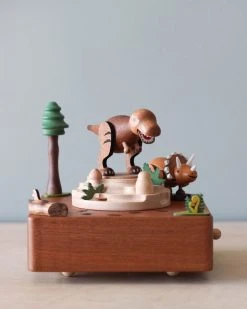 Wooderful Life Wooden Dinosaur Music Box *New*