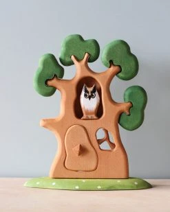 Odin Parker Large Wooden Tree With Owl