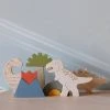 Briki Vroom Vroom Wooden Dinosaur Set