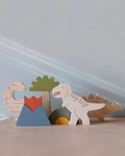 Briki Vroom Vroom Wooden Dinosaur Set