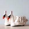 Odin Parker *New* Handmade Wool Swan Slippers