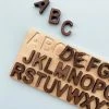 Oyuncak *New* Uppercase Walnut Alphabet Puzzle