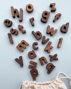 Odin Parker Lowercase Walnut Alphabet Set