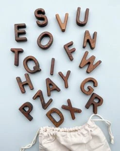 Odin Parker Uppercase Walnut Alphabet Set