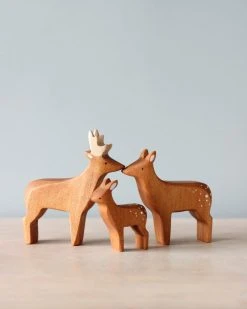 *New* Brin D'Ours | Handmade Wooden Deer Family
