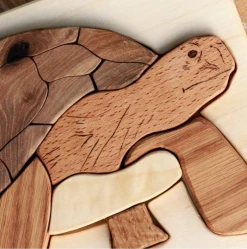 Cocoletes *New* Handmade Wooden Puzzle - Turtle