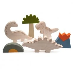 Briki Vroom Vroom Wooden Dinosaur Set