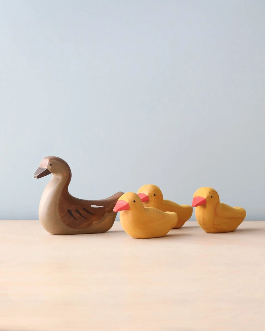 Forest Melody Handmade Wooden Duck Set *New* 4 Forest Melody Handmade Wooden Duck Set *New*