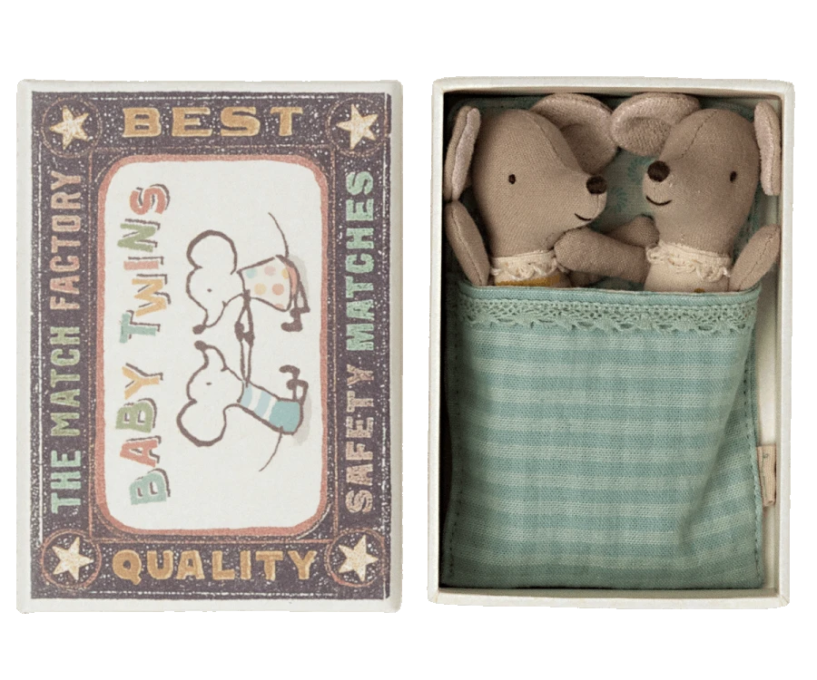 *New* Maileg | Twin Baby Mice In Matchbox 4 *New* Maileg | Twin Baby Mice In Matchbox