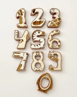 Circle Solid *New* Wooden Animal Numbers (0-9) - Made In USA