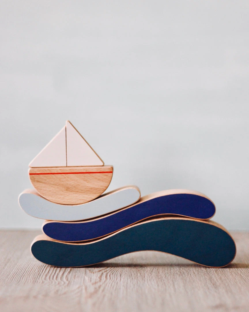 The Wandering Workshop Boat And Waves Stacking Toy *New* 3 The Wandering Workshop Boat And Waves Stacking Toy *New*
