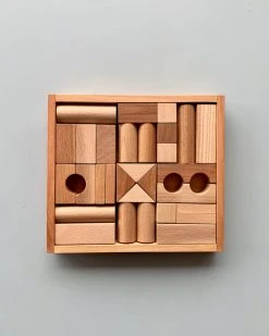 Wooden Story Wooden Building Blocks With Tray