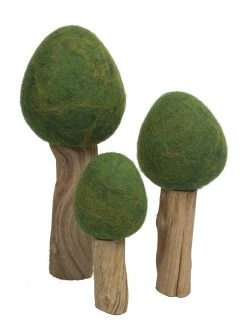Papoose *New* Handmade Wood & Felt Trees 8 Papoose *New* Handmade Wood & Felt Trees